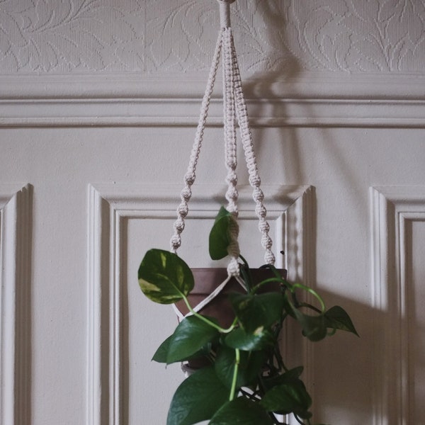 Suspension pour Plante en Macramé || Noeud plat & torsadé