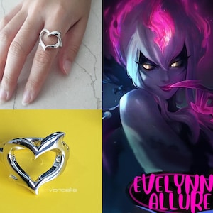 Evelynn Allure Ability Ring , Handmade/ Fan made League of Legends inspired