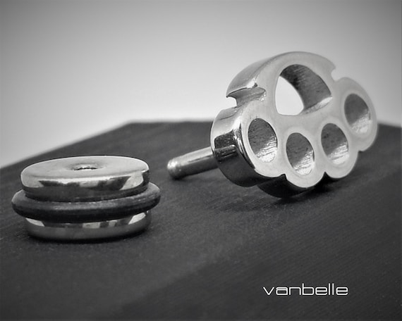 Brass knuckle earrings best sale
