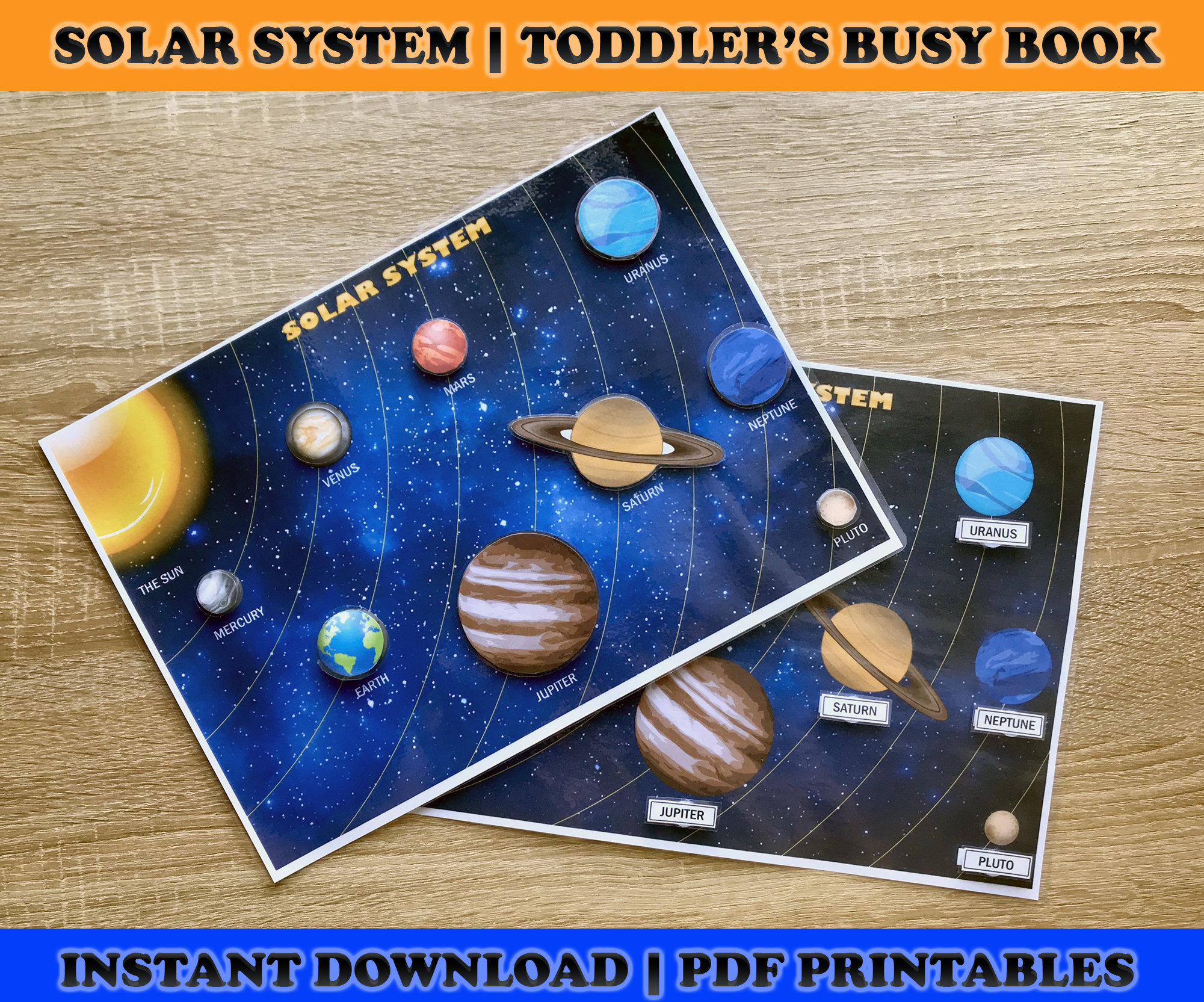 solar system printable worksheet busy book pages science etsy