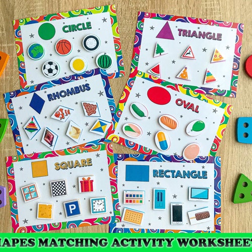 Busy Book Printable Worksheet Preschool Matching Activities - Etsy
