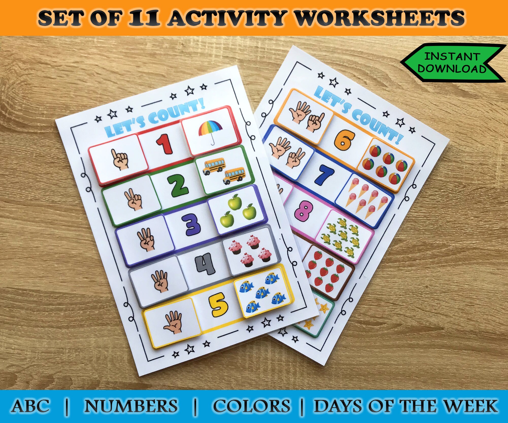 Busy Book Preschool Printable Worksheets Set matching | Etsy