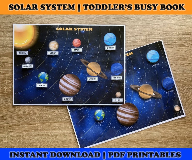 SOLAR SYSTEM PRINTABLE Worksheet, Planets Printable, Busy Book Pages ...