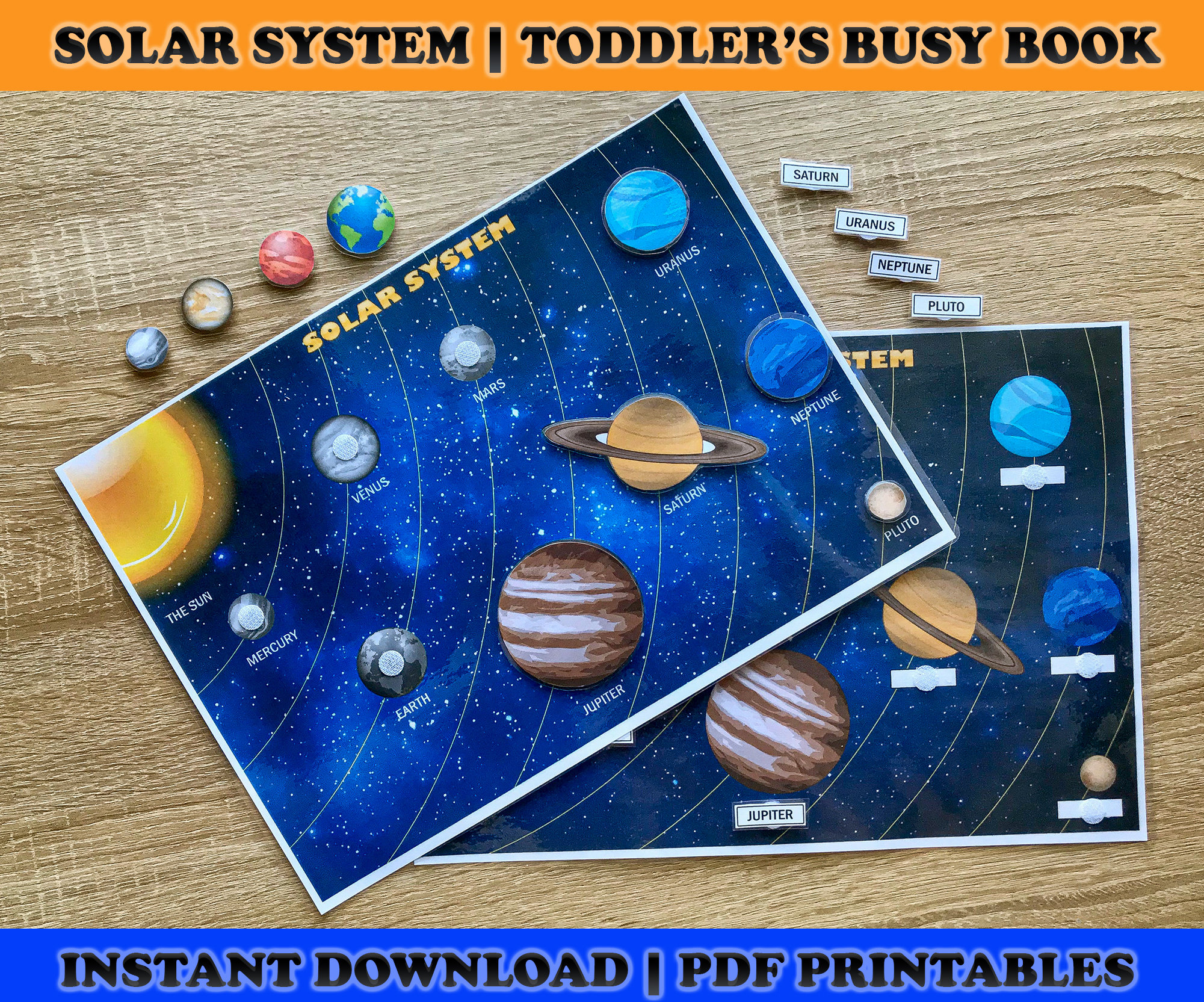 solar system printable worksheet busy book pages science etsy