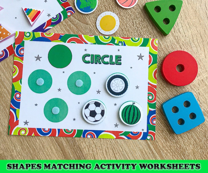 Busy Book Printable Worksheet Preschool Matching Activities - Etsy