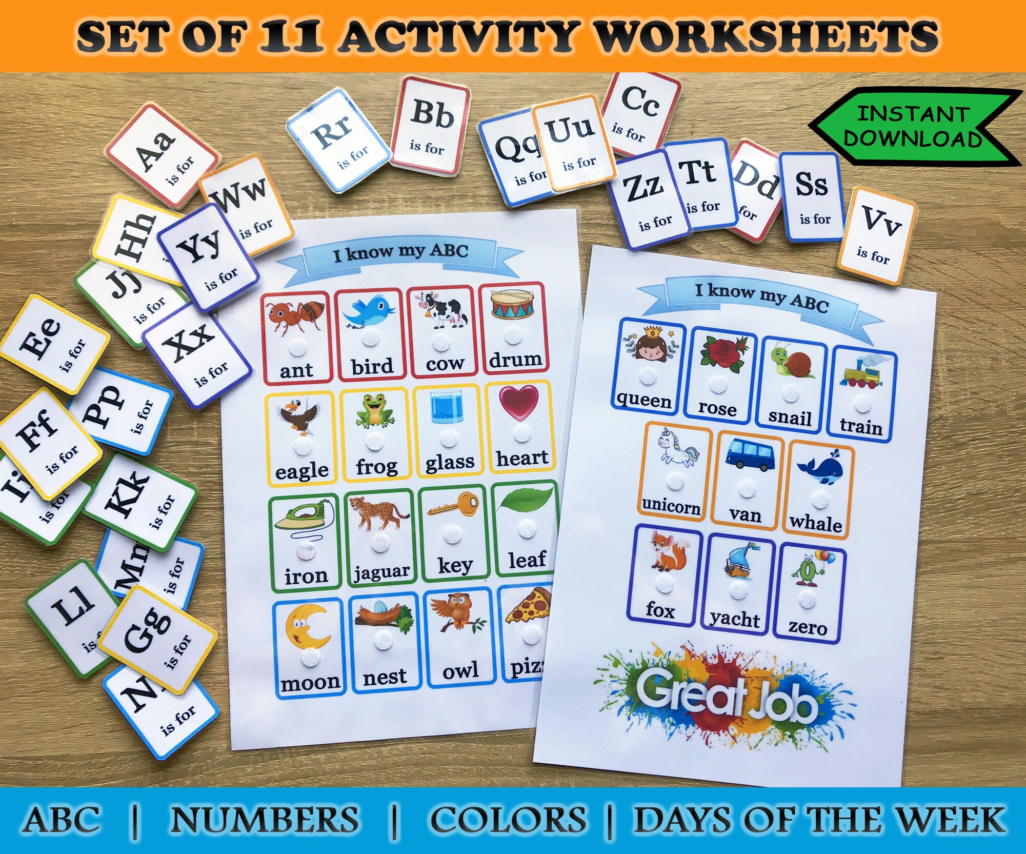 Busy Book Preschool Printable Worksheets Set matching | Etsy