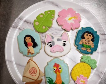 Moana Sugar Cookies Etsy Moana Sugar Cookies Etsy