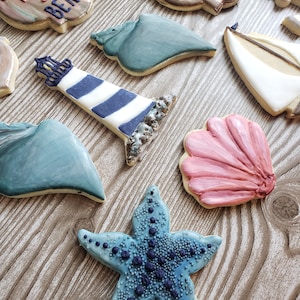 Beachy Decorated Sugar Cookies