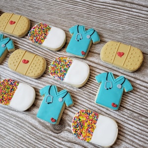 Mini Nurse/Dr Decorated Sugar Cookies