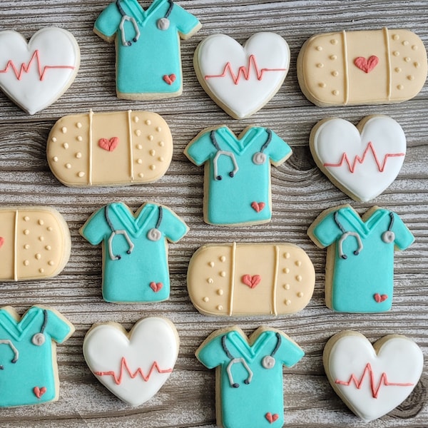 Mini Nurse/Dr Decorated Sugar Cookies