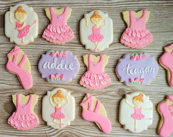 Ballerina Decorated Sugar Cookies