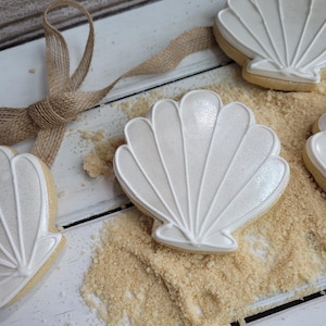 Sea Shell Decorated Sugar Cookies