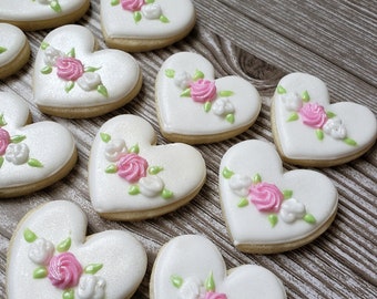 Mini Heart Decorated Sugar Cookies 12ct