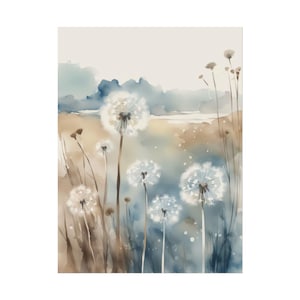 Dandelion Print Painting Wildflowers Watercolor Floral Art Print Flowers Wall Art Botanical Poster - Dandelions #08