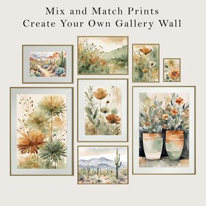 Desert Painting Arizona Watercolor Landscape Saguaro Desert Poster Arizona Wall Art image 3