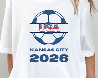 Kansas City Soccer T-shirt, USA Soccer Cup,  Mens Soccer Tournament 2026, T-shirt Kansas City Soccer Cup,  Soccer Fan Shirt