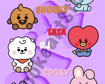 bt21 polaroid etsy uk