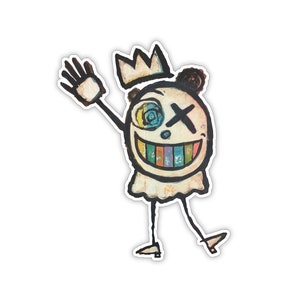 Princess Sticker - Graffiti Girl - Die Cut Vinyl Sticker- from My Original Painting