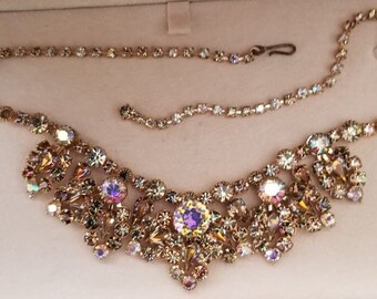 Vintage Juliana Ab Rhinestone Necklace