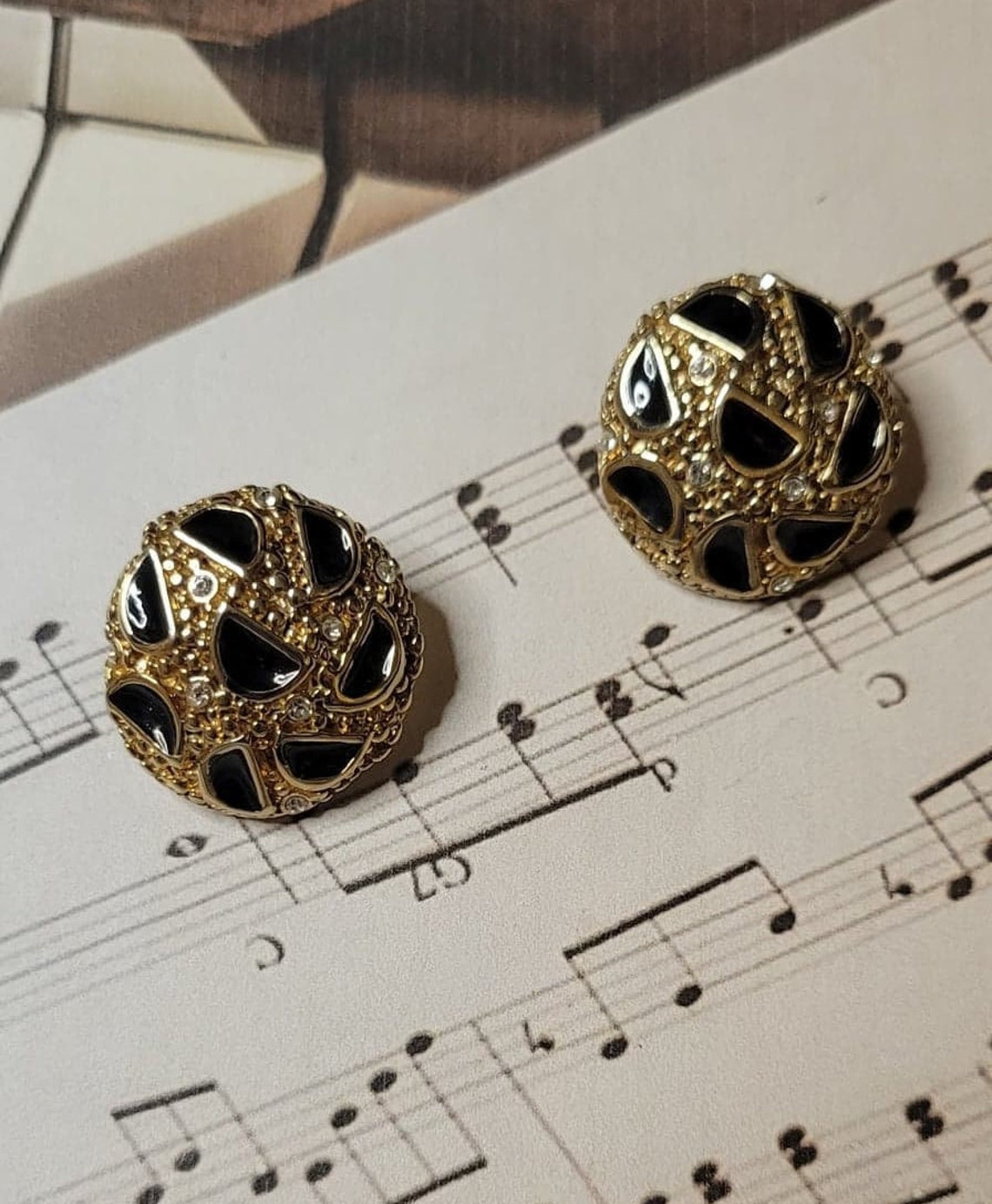 Paire De Clips Vintage ORENA - Boucles D'oreilles Créateur Collection