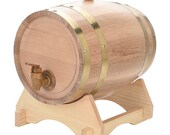 5L Keg Wooden Barrel Vintage Wood Oak Timber Wine Barrel for Beer Whiskey Rum Brewing Port Hotel Decorative Barrel