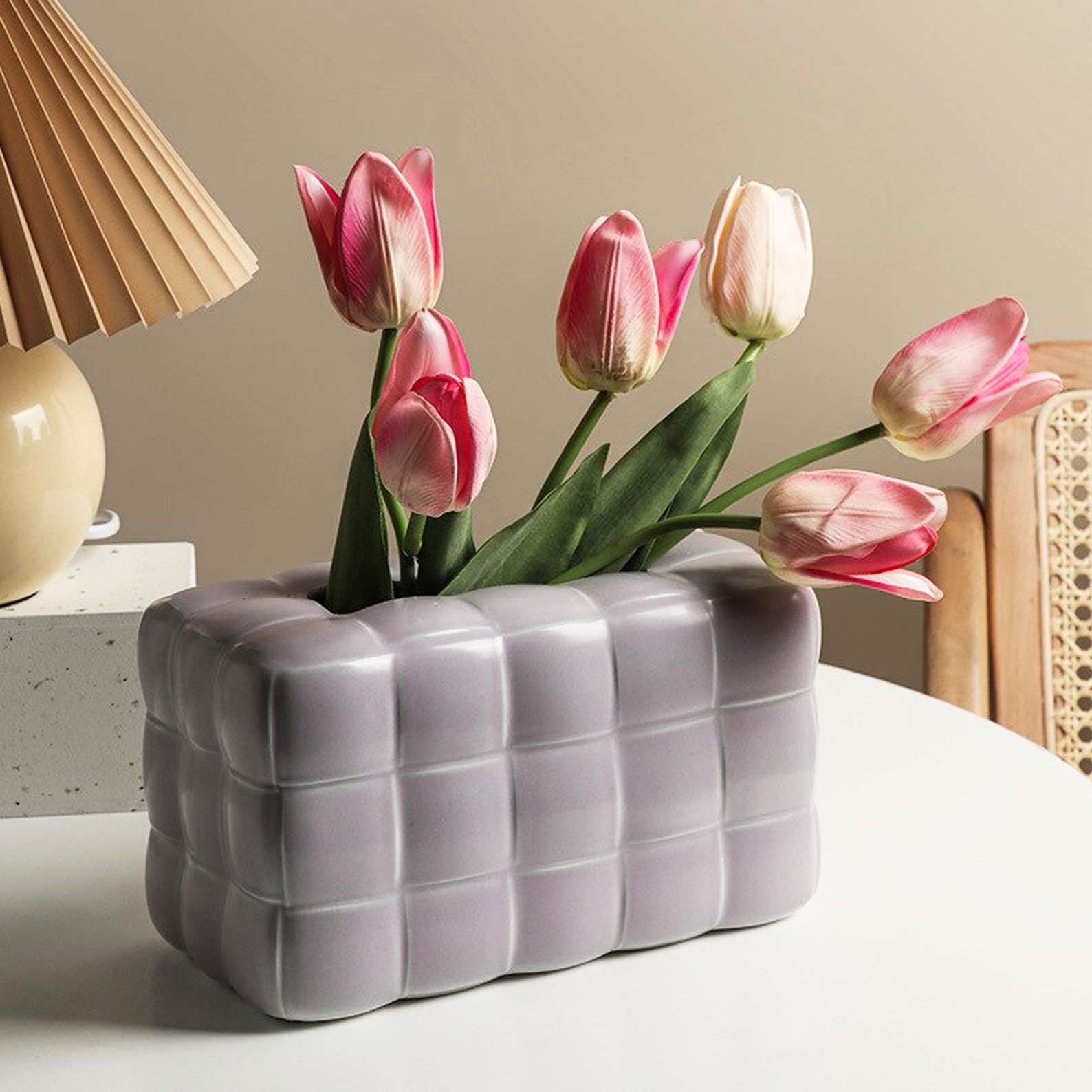 Nordic Ceramic Handbag Vase Handmade Ceramic Vase Living Room Etsy