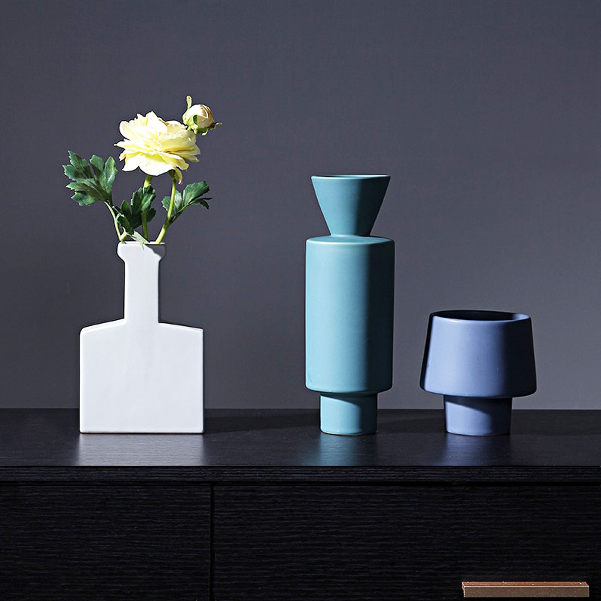 Nordic Modern Minimalist Vase/ Morandi Color Ceramic Vase/ Etsy