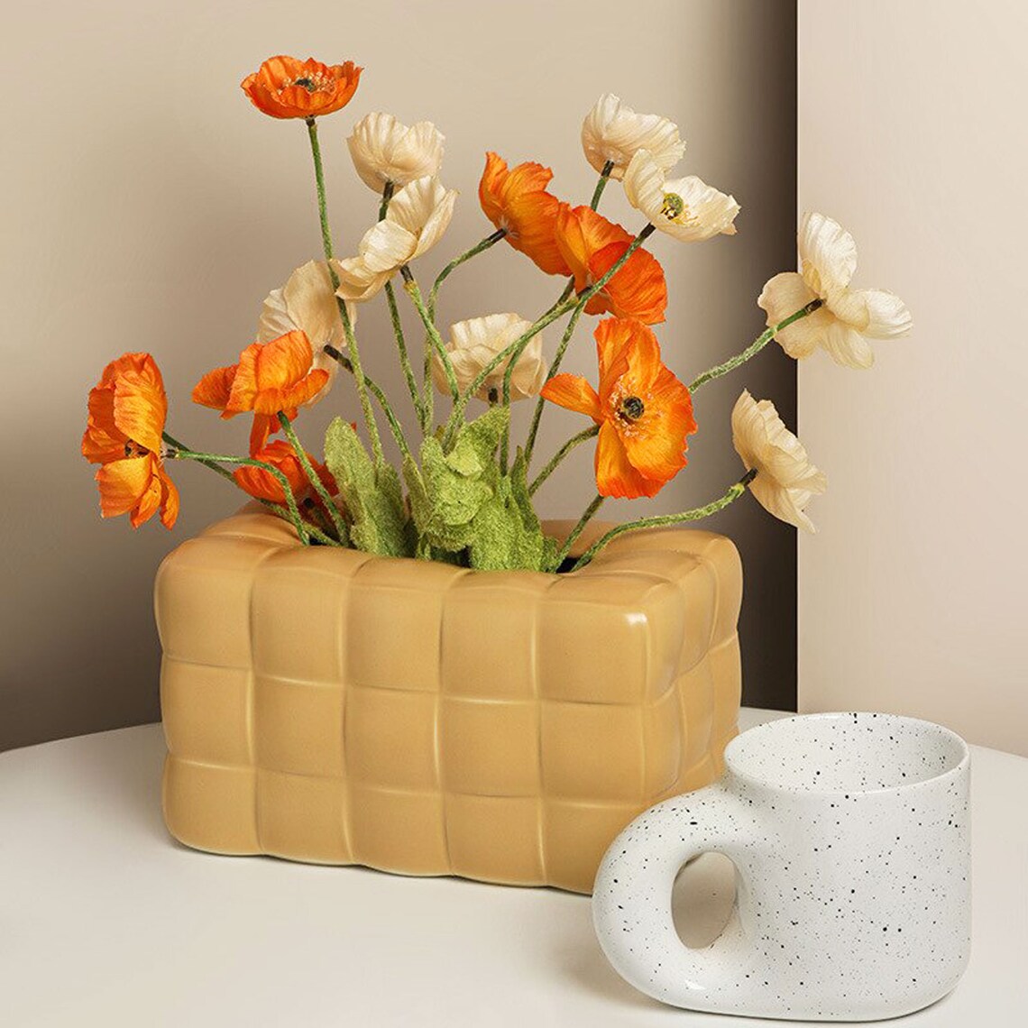 Nordic Ceramic Handbag Vase Handmade Ceramic Vase Living Room Etsy