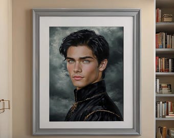 Kai Azer Printable Wall Art - Book Lover Gift - Powerless Inspired Digital Download - Fantasy Portrait - YA Bookish - Reckless - Fearless