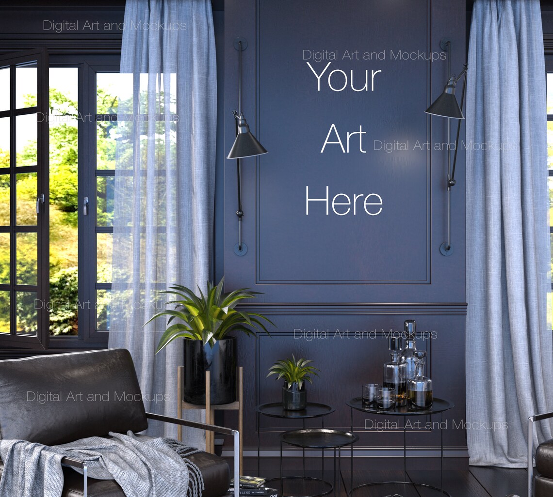 Wall Art Mockup Bundle Blank Wall Mockup Digital Download Interior Mockup Design Etsy