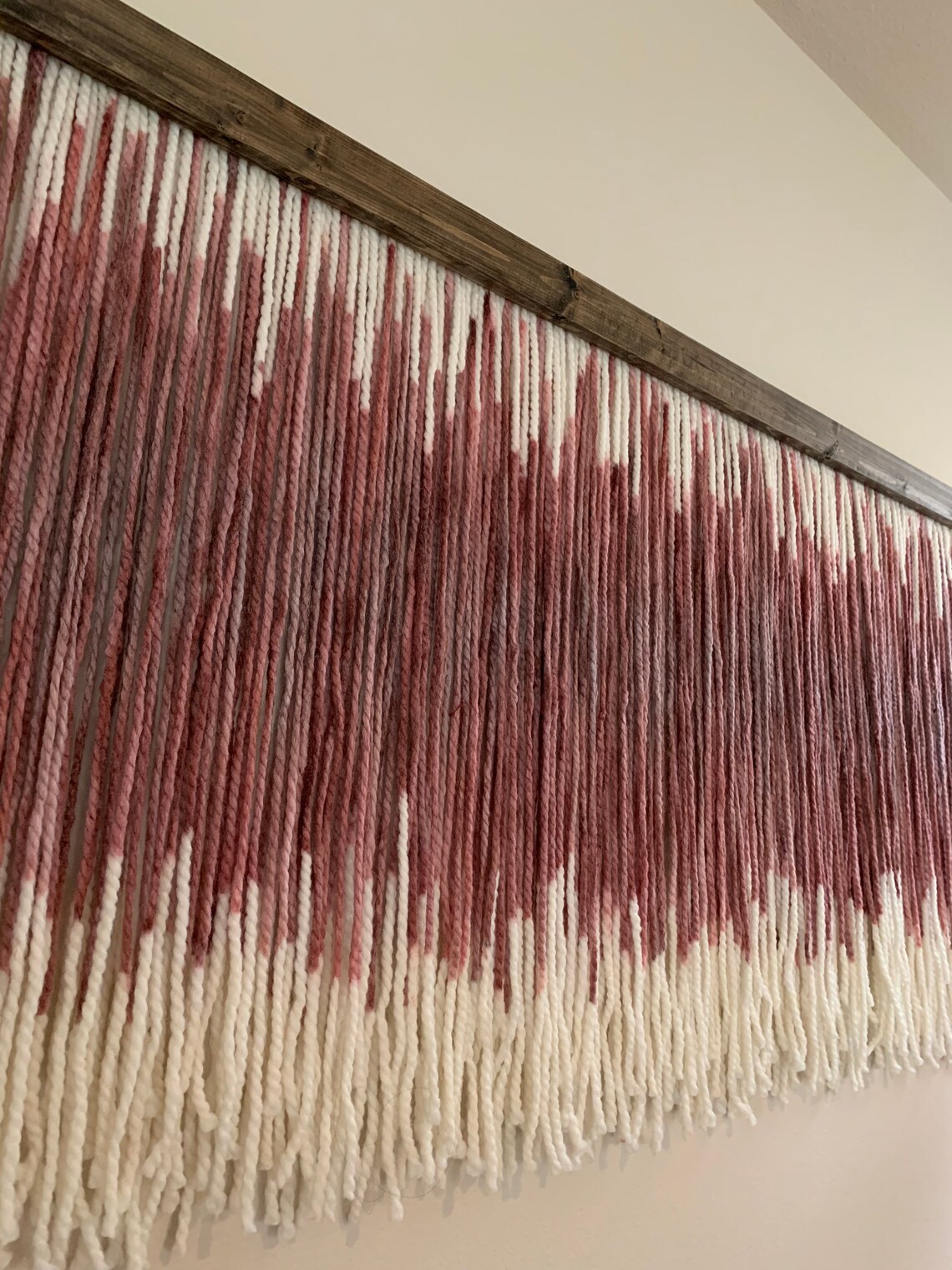 Maroon HAZE Maroon plum hues headboard yarn wall hanging Etsy