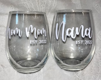 Stemless Wine Glass Details about   Nana's Sippy Cup Funny Stemmed 