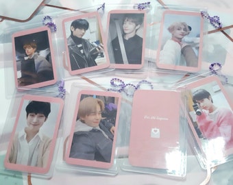 ENHYPEN Valentine’s Day Pack (#BeMyValentine), limited freebies // Lovely Peach - Pink Glitter Photo card