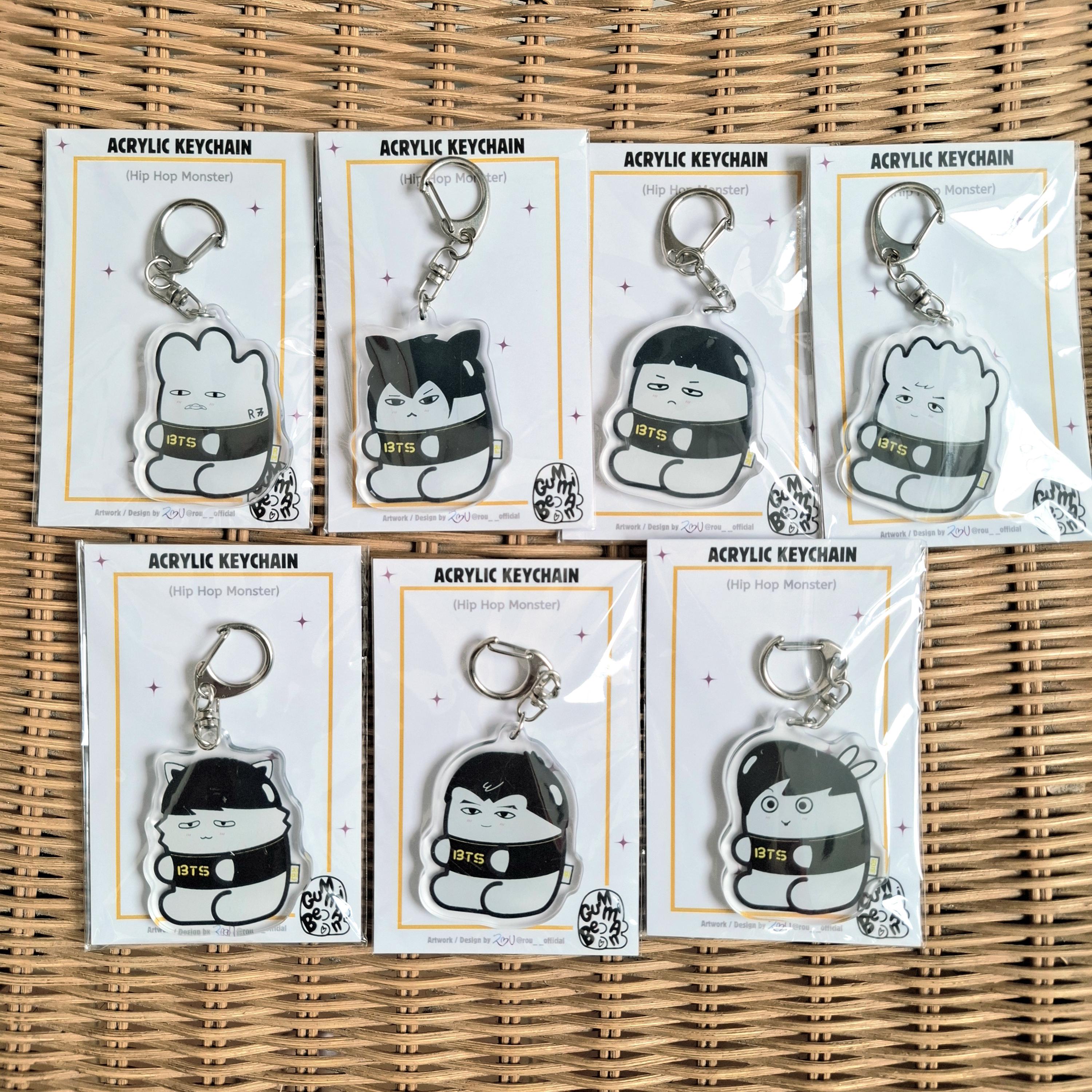 BTS Hip Hop Monster Gummi Bean Acrylic Keychain (bangtan