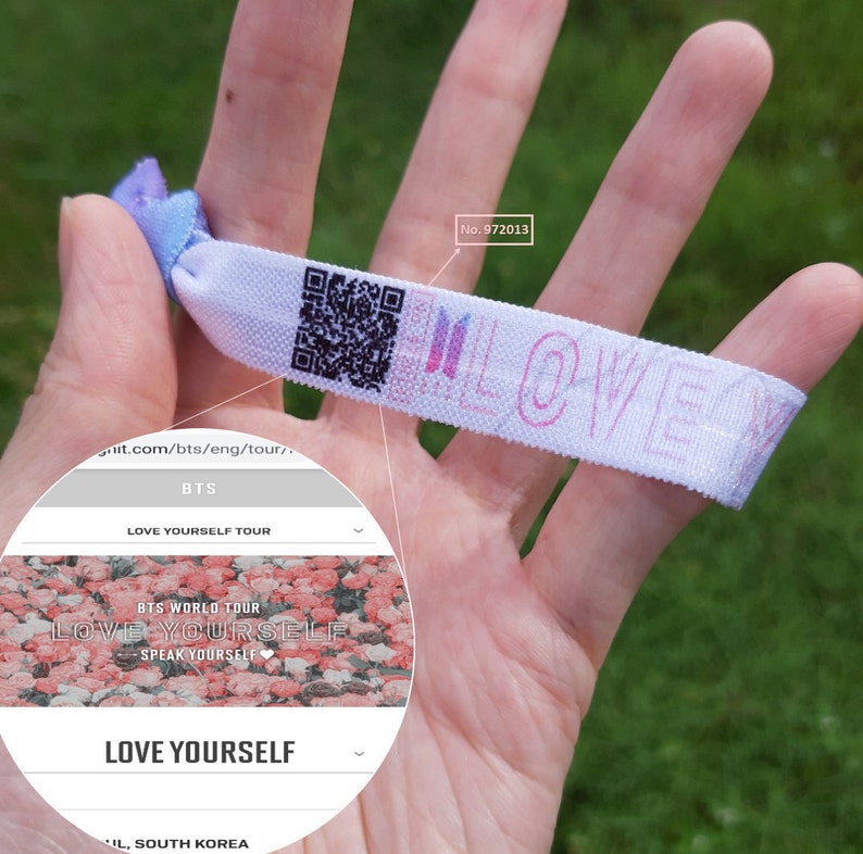 Love Yourself Memorabilia Concert Wristband Ticket x Hair-tie image 4