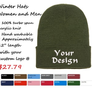 Winter Hat | Winter Hats Women | Winter Hats For Men | Winter Hat with Name | Winter Hats Kids | Beanie Hat | Skull Cap | Custom Beanies