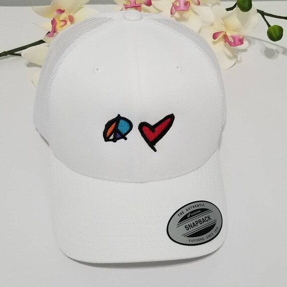 Peace and Love Hat, Vintage 90s Nike Peace Love Hat, Vintage 