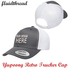 Custom Trucker Snapback Hat, Snapback Custom, Yupoong Retro Trucker Cap, Personalized Snapback, Embroidered Mesh Caps, 6 Panel Hat, Mesh Hat image 1