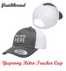 Custom Trucker Snapback Hat, Snapback Custom, Yupoong Retro Trucker Cap, Personalized Snapback, Embroidered Mesh Caps, 6 Panel Hat, Mesh Hat 