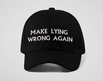 MAKE LYING WRONG Di nuovo cappelli americani fatti cappelli ricamati, regali di Natale