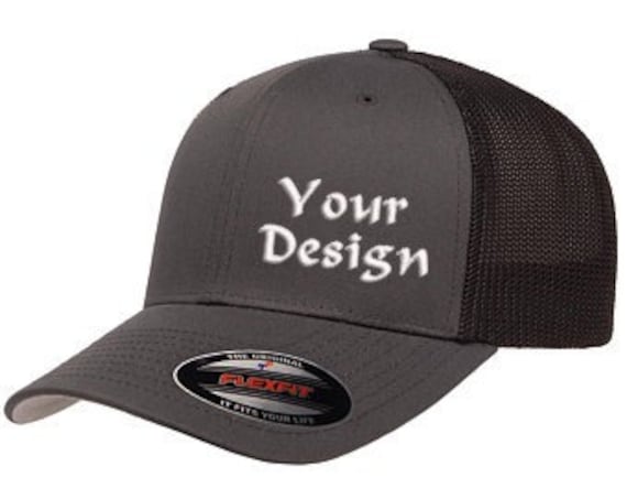 Flexfit Trucker Hats Fitted Hat With Custom Embroidery Trucker