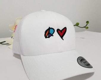 Peace and Love Hat, Vintage 90s Nike Peace Love Hat, Vintage Peace love Hat, Peace Love World, Peace Love Nike Hat, Peace Hats and Caps