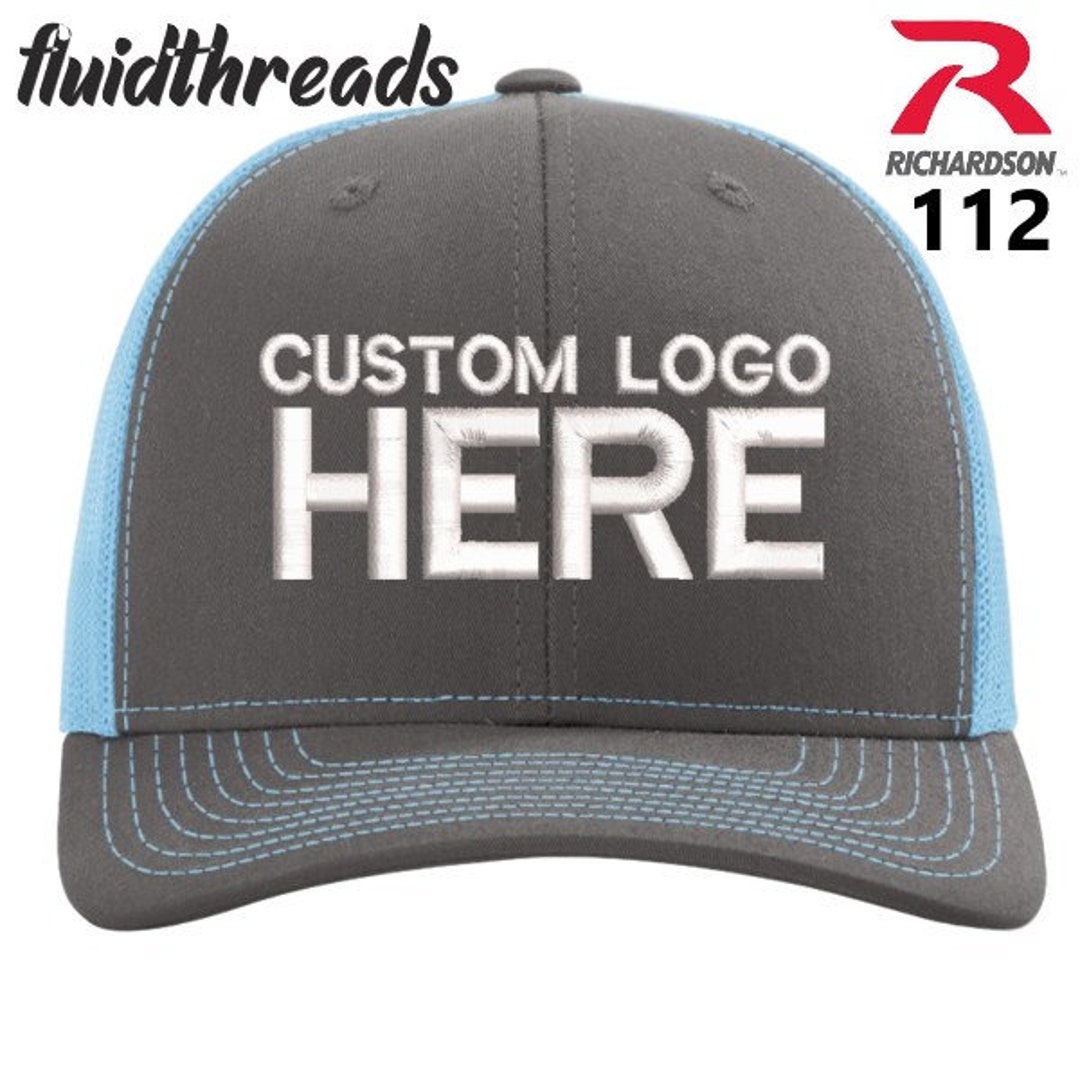 Richardson 112 Customized Embroidered Hats with Your Logo / Trucker Hat / Design Richardson Hats - Snapback Trucker Hat - Custom Logo Hat