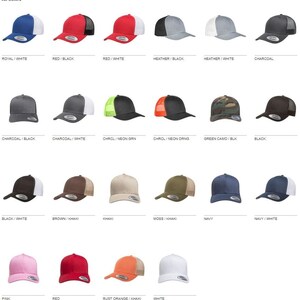 Custom Trucker Snapback Hat, Snapback Custom, Yupoong Retro Trucker Cap, Personalized Snapback, Embroidered Mesh Caps, 6 Panel Hat, Mesh Hat image 8