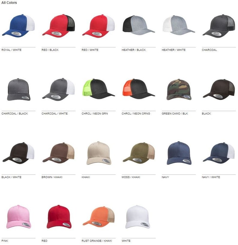 Custom Trucker Snapback Hat, Snapback Custom, Yupoong Retro Trucker Cap, Personalized Snapback, Embroidered Mesh Caps, 6 Panel Hat, Mesh Hat image 8