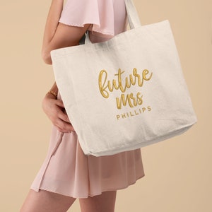 Wedding Tote Bag / Wedding Party Gifts / Bridal Tote Bag / Wedding Anniversary / Personalized Bride Tote Bag / Custom Wedding Gifts
