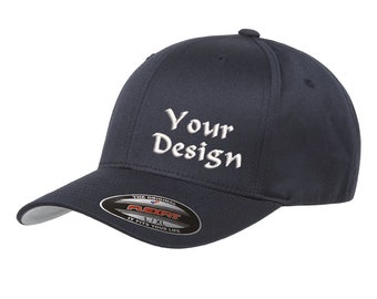 Flexfit Custom Logo Hats | Company Logo Hat | Embroidered Patch | Custom Embroidered Patch Hats, Personalized Mens Hats