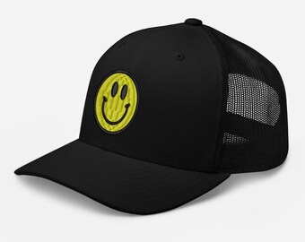 Smiley Face Trucker Hat | Keep Smiling | Have a Nice Day Hat | Happy Face