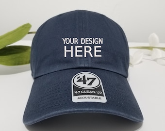 47 Brand Hut | 47 Brand Custom Hüte | Navy 47Brand Bestickte Hüte | 47 Brand Custom Logo Navy Hüte | Navy Hut | 47 Custom Baseball Cap