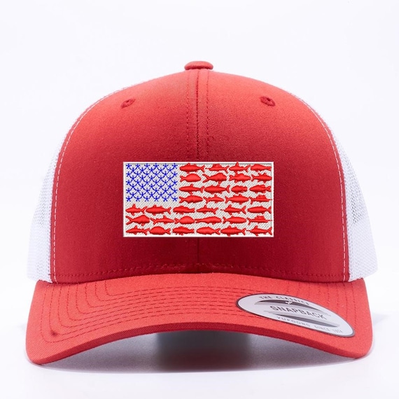 Fish Flag | USA Fish Flag | Fishing hat | American Fish Flag